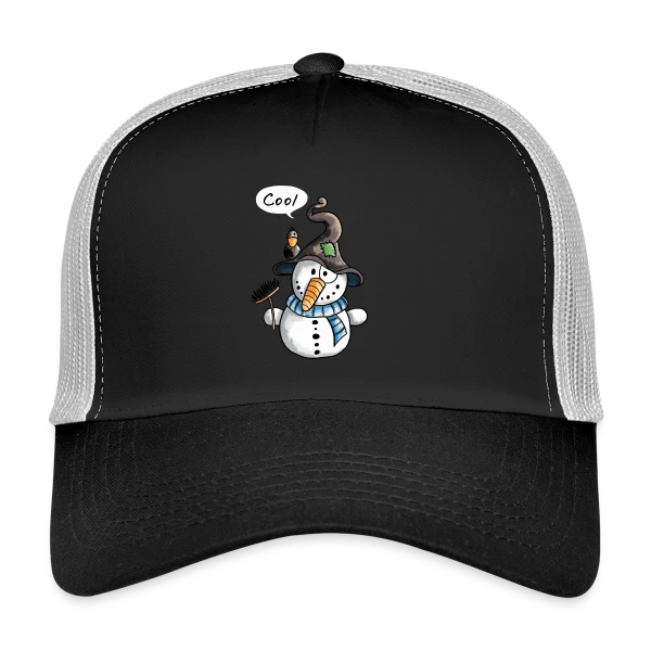 Bonhomme de Neige Rigolo - Hiver Enchanté sur Casquette trucker