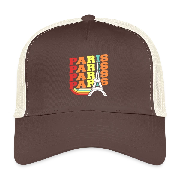 Paris Rétro Ondulé sur Casquette trucker