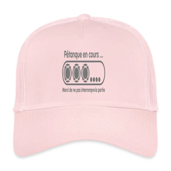 Pétanque en Cours : Ne Dérangez Pas ! sur Casquette trucker
