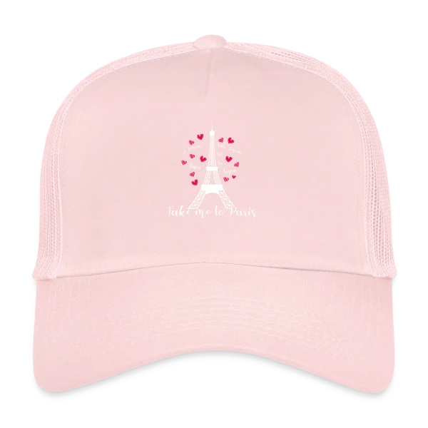 Pluie de Cœurs Rouges sur Casquette trucker