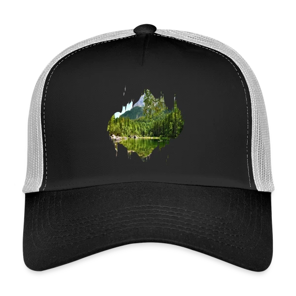 Paysage Naturel Abstrait Effet Splash sur Casquette trucker