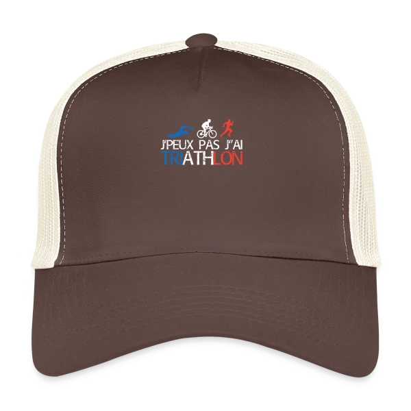 Je Peux Pas J'ai Triathlon - Humour Sportif sur Casquette trucker
