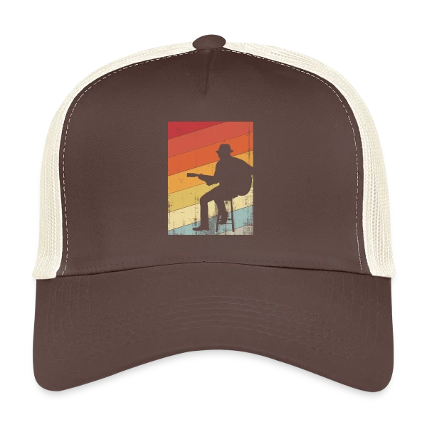 Guitariste Jazz Rétro sur Casquette trucker