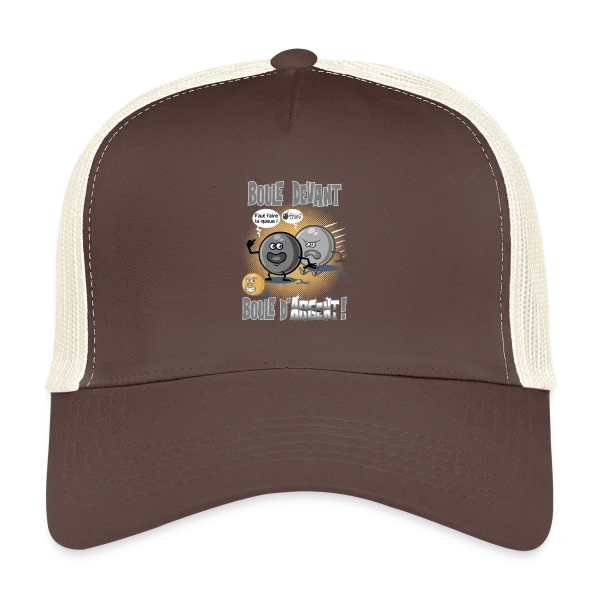 Boule devant boule d'argent - Pétanque sur Casquette trucker
