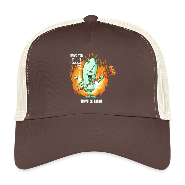 Suppo de Satan : Humour Noir et Subtil sur Casquette trucker