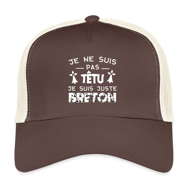 Motif Hermines Bretonnes sur Casquette trucker