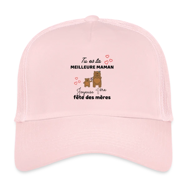 Bébé Ma Première Fête des Mères : Meilleure Maman Ours sur Casquette trucker