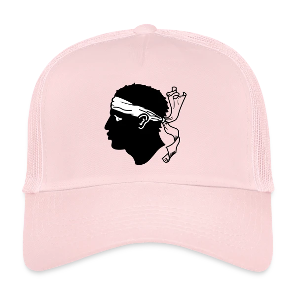 Tête de Maure Corse Authentique sur Casquette trucker