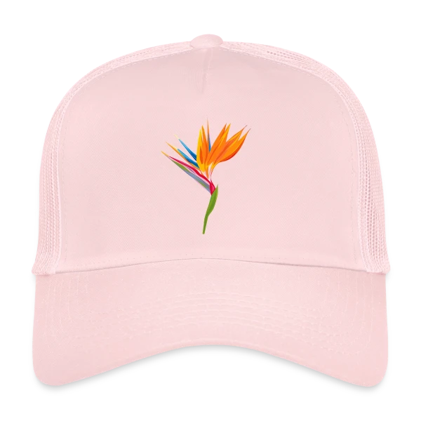 Fleur Oiseau Paradis Exotique sur Casquette trucker