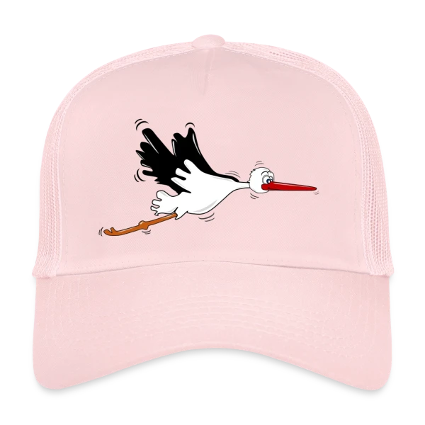 Cigogne d'Alsace Animal Emblématique sur Casquette trucker