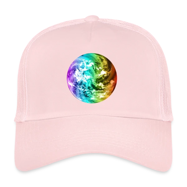 Globe Terre Arc-en-ciel sur Casquette trucker