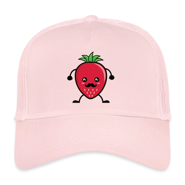 Fraise Kawaii Adorable et Tendance sur Casquette trucker