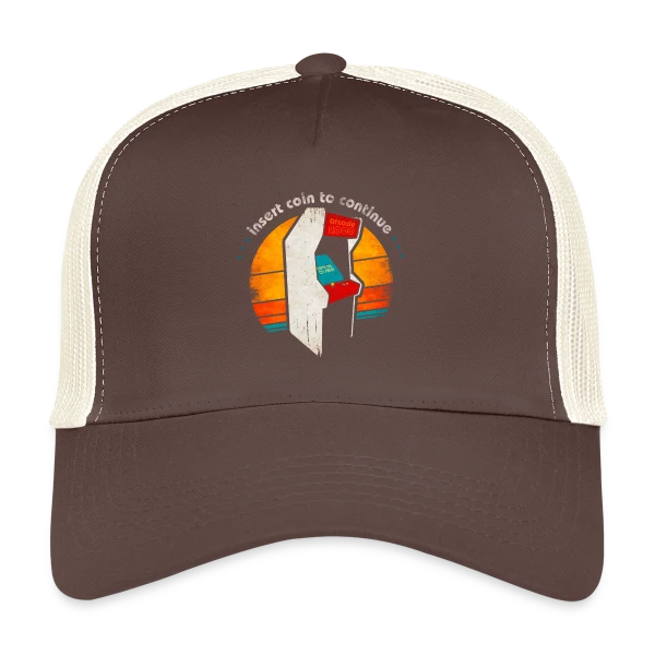 Arcade Rétro Années 80 : Insert Coin to Continue sur Casquette trucker