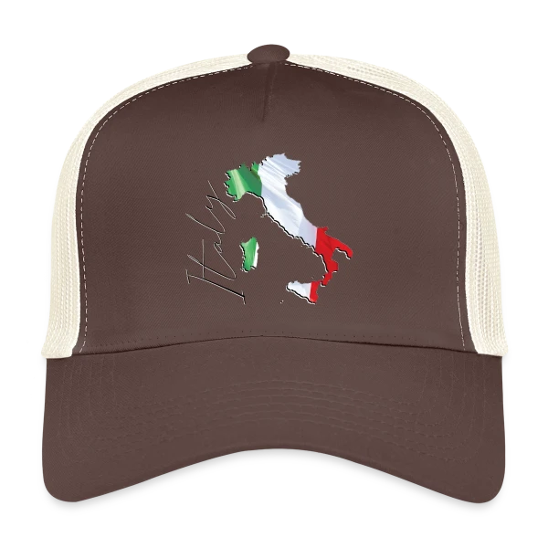 Italie Tricolore Élégante sur Casquette trucker