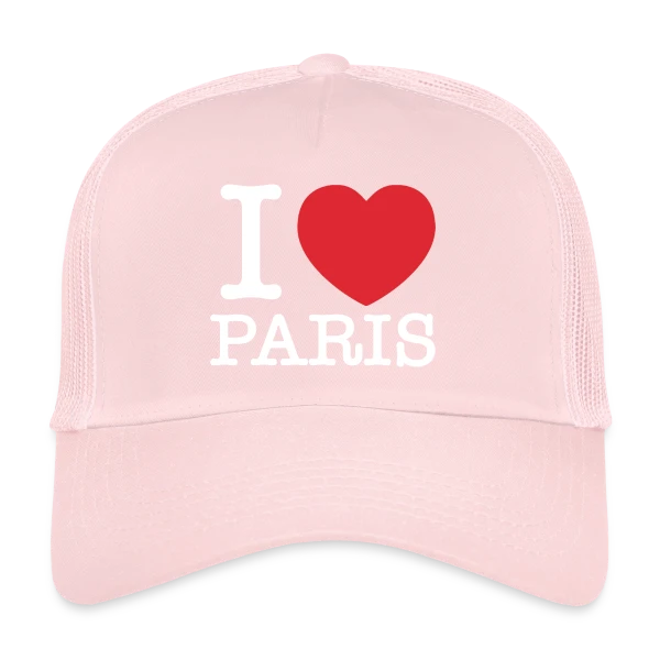 Cœur J'aime Paris sur Casquette trucker