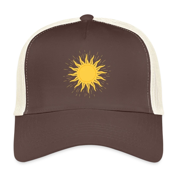 Dessin de Soleil Éclatant sur Casquette trucker
