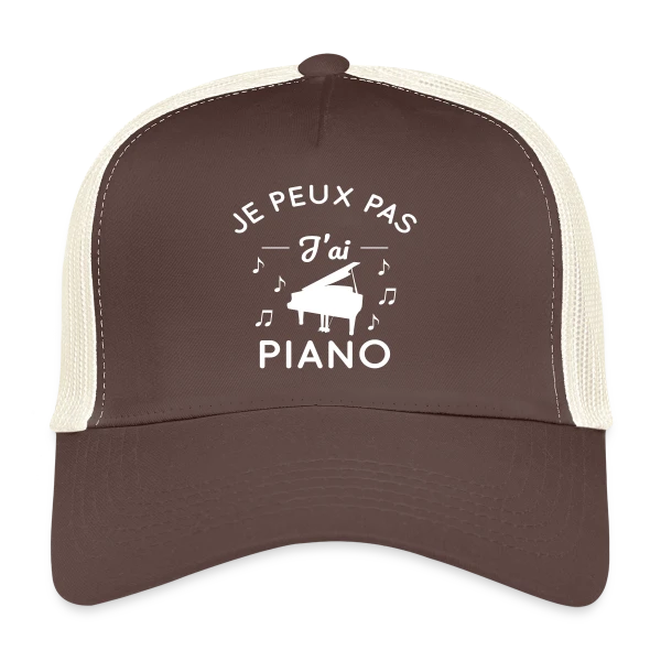 Je Peux Pas J'ai Piano : L'Excuse Parfaite du Pianiste sur Casquette trucker