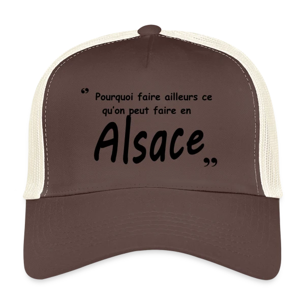 Design Alsace pour Alsaciens sur Casquette trucker