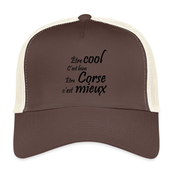 Humour 'Être Corse' sur Casquette trucker