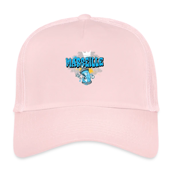 Marseille Street Art Graffiti sur Casquette trucker