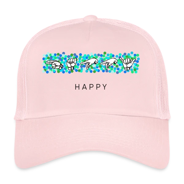 Bonheur en Langue des Signes sur Casquette trucker