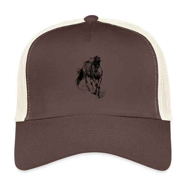 Cheval Galop Aquarelle sur Casquette trucker