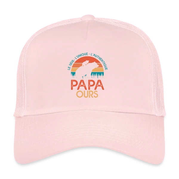 Papa Ours - Le Cadeau Original pour la Fête des Pères sur Casquette trucker
