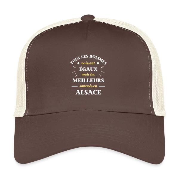 Hommes Égaux Alsace sur Casquette trucker