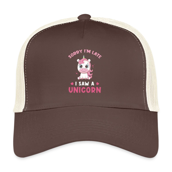 Licorne Mignonne en Retard sur Casquette trucker