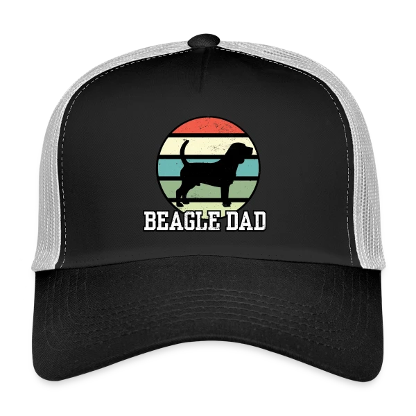 Papa Beagle Rétro sur Casquette trucker