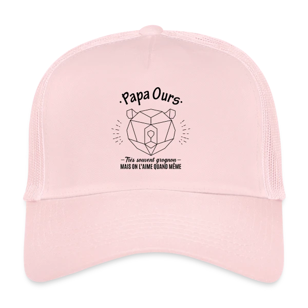 Papa Ours Grognon et Adorable sur Casquette trucker