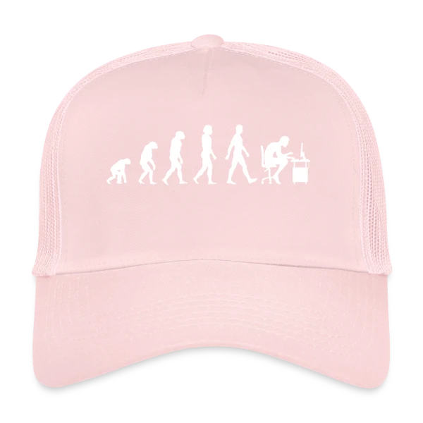 Évolution du Gamer : Du Singe au Zocker sur Casquette trucker