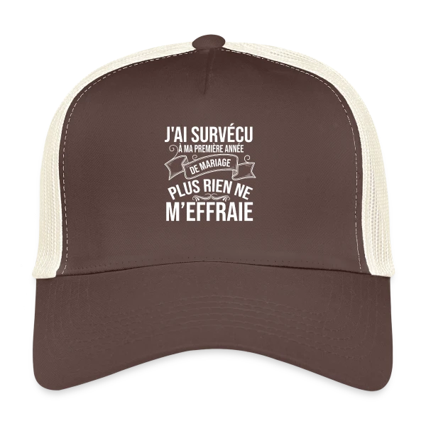1 An de Mariage - J'ai Survécu ! Humour Couple sur Casquette trucker
