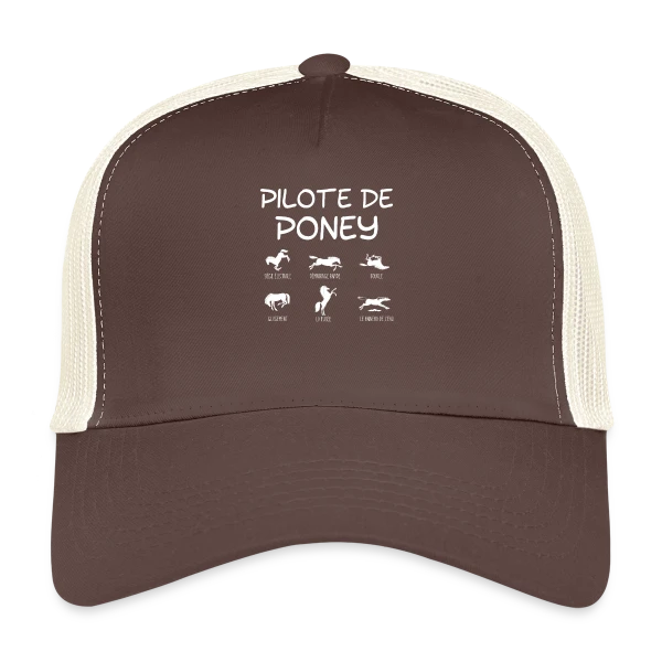 Pilote de Poney Stylisé sur Casquette trucker