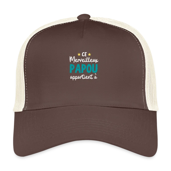 Mon Merveilleux Papou Appartient À (personnalisé) sur Casquette trucker