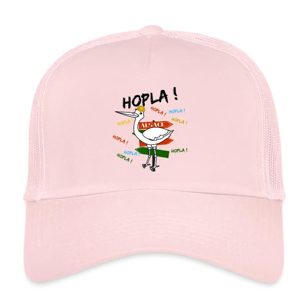 Cigogne Hopla Alsace sur Casquette trucker
