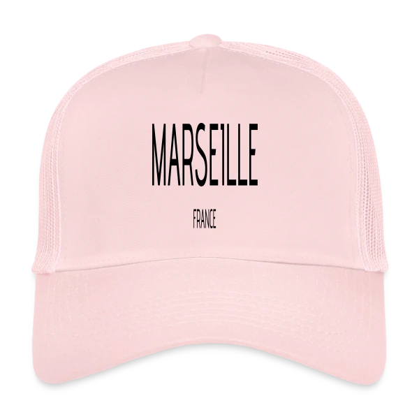 Marseille France Typographie sur Casquette trucker