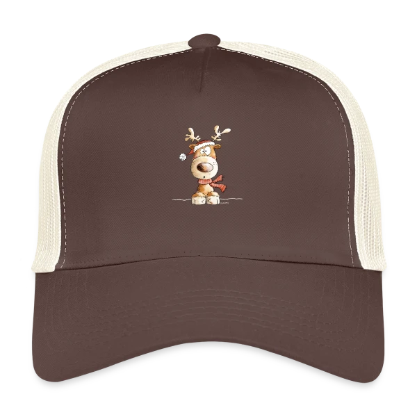 Renne de Noël Rigolo Ho Ho Ho ! sur Casquette trucker