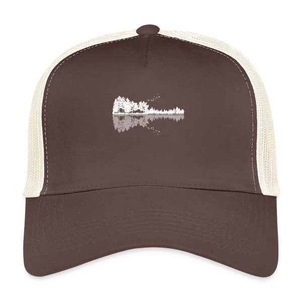 Guitare Nature Silhouette : Mélodie Forestière et Animale sur Casquette trucker