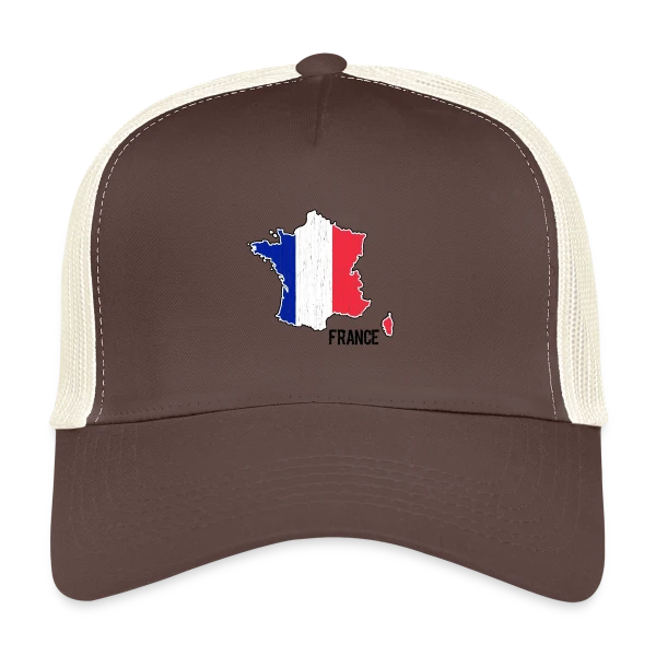 France Tricolore Stylisée sur Casquette trucker