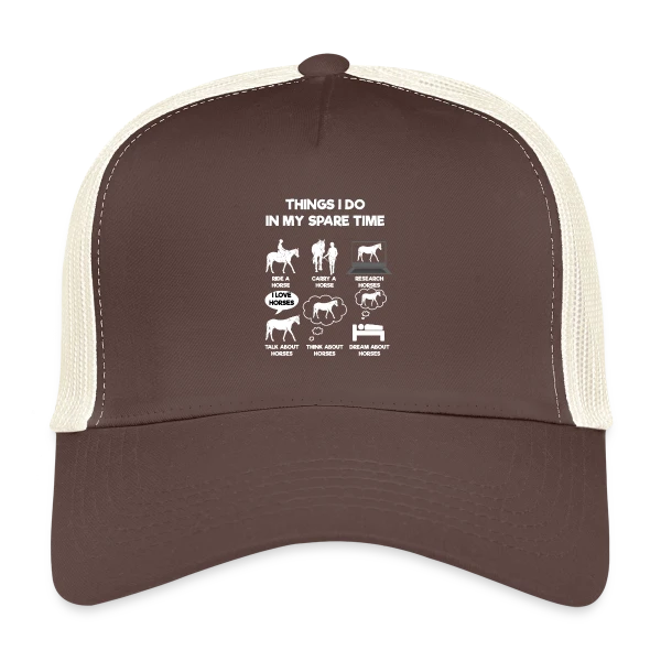 Mes Passions : Écran et Chevaux sur Casquette trucker