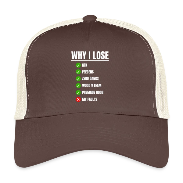 LOL Gamer : 'Pourquoi je perds ?' League of Legends sur Casquette trucker