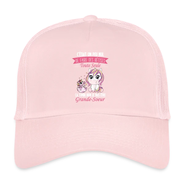 Future Grande Sœur Licorne sur Casquette trucker