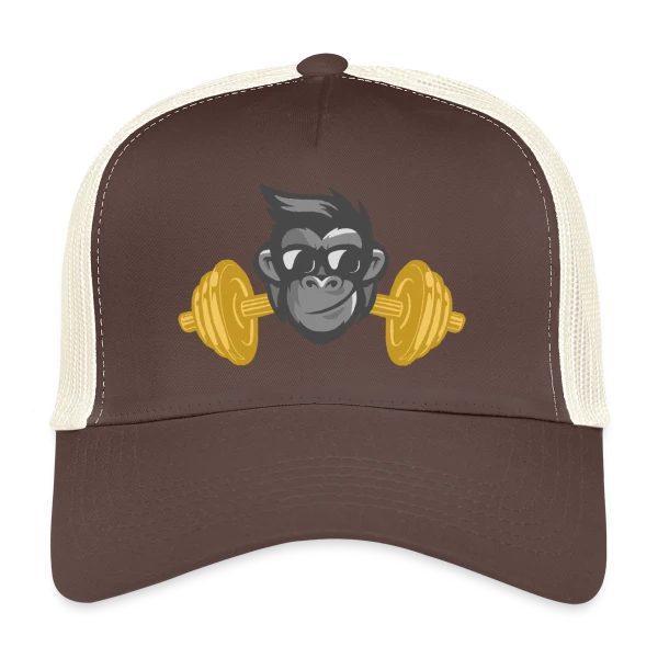 Le Singe Musclé : Gainz et Squats à la Salle sur Casquette trucker