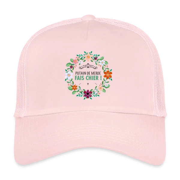 Coup de Gueule Fleuri sur Casquette trucker