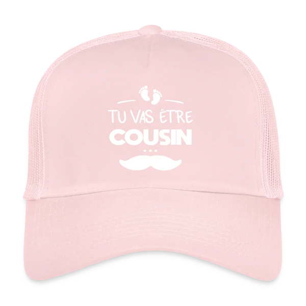 Annonce Grossesse "Tu vas être cousin" sur Casquette trucker