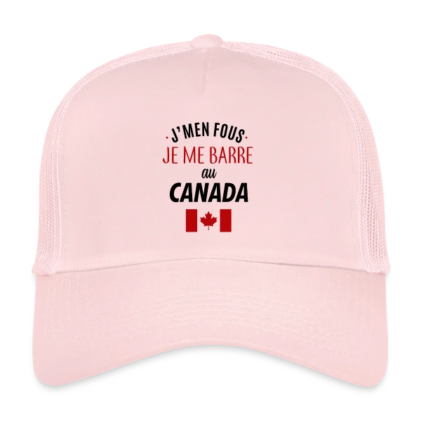 J'men fous, je me barre au Canada ! sur Casquette trucker