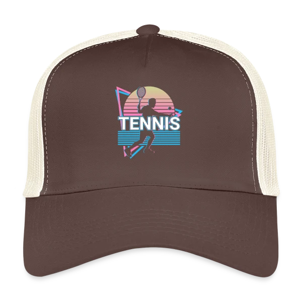Joueur de Tennis Vaporwave Rétro Esthétique sur Casquette trucker