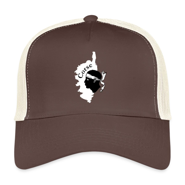 Tête de Maure Corse Texte sur Casquette trucker