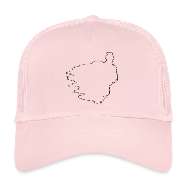 Contour Carte Corse sur Casquette trucker
